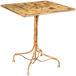 BISCOTTINI INTERNATIONAL ART TRADING BISCOTTINI Schmiedeeisentisch mit antikem creme-finish 70x70x76 cm