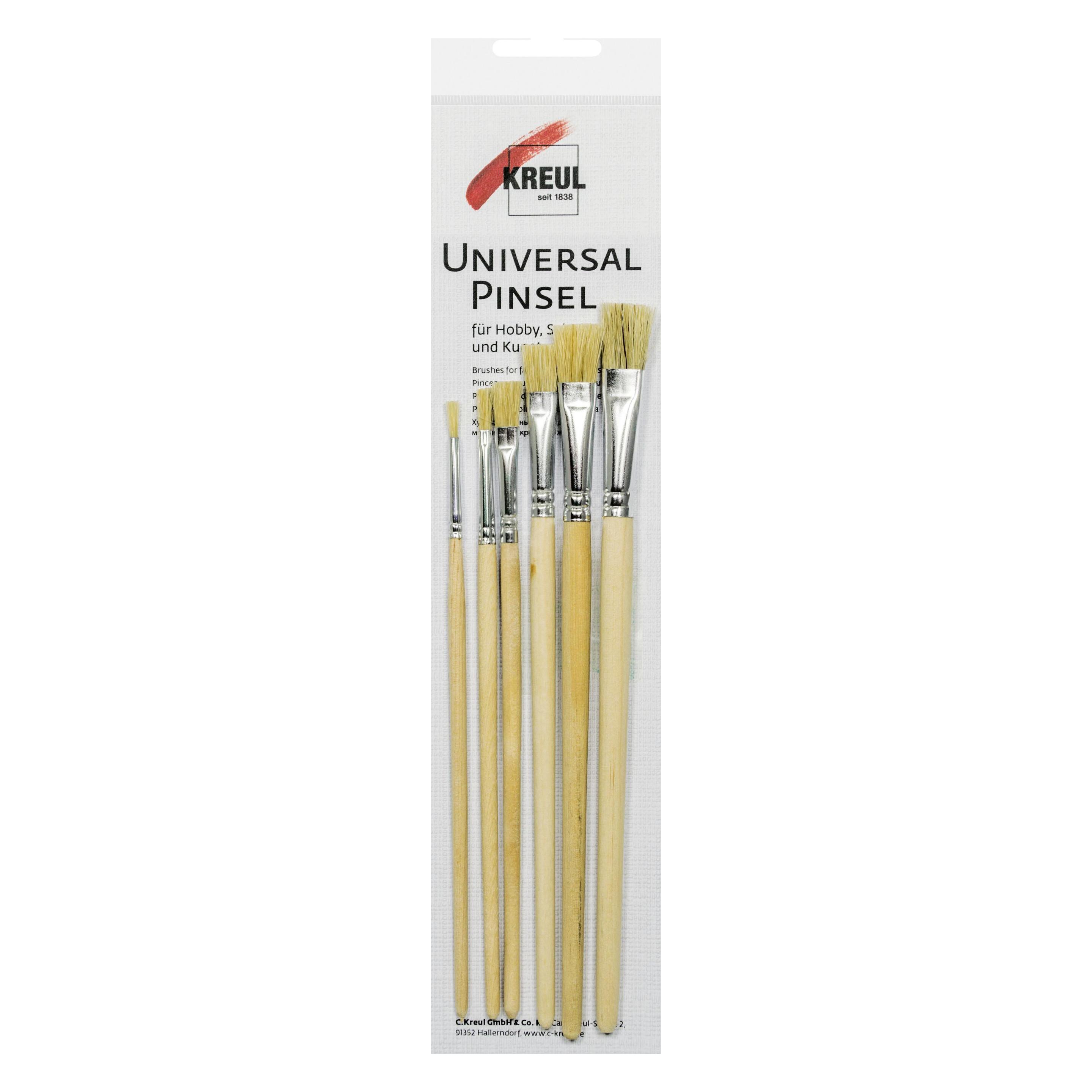 Kreul Borstenpinsel-Set Hobby Line "Schule + Freizeit" (723025)