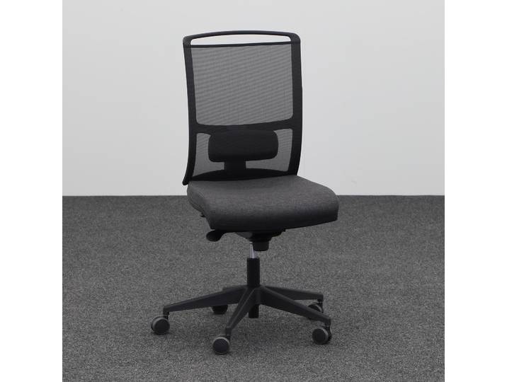 Bürodrehstuhl Narbutas Diva ohne Armlehnen, Anthrazit, Neu, Ergonomischer Stuhl - ideal für flexibles Arbeiten