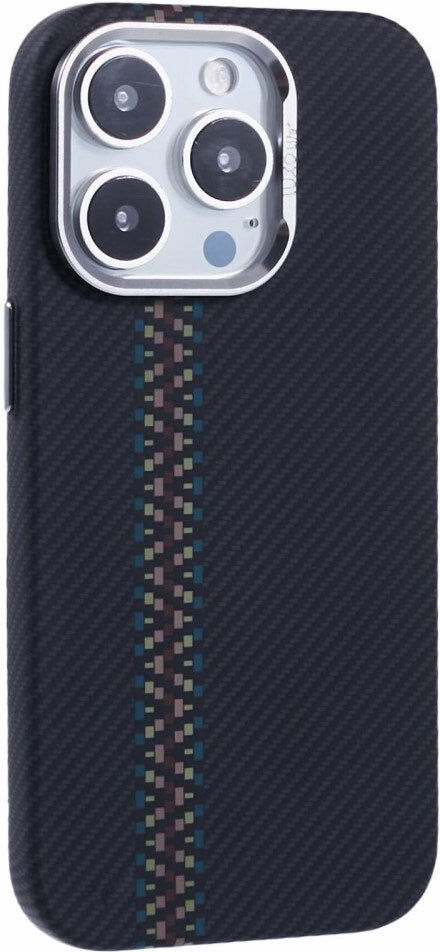 iPhone 12/12 Pro - EIDERWOOD Mønstret Carbon Cover - MagSafe Kompatibel - Dark ZigZag Pattern