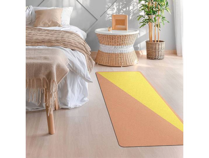 Läufer/Yogamatte Einfaches Dreieck 183 x 61cm Gelb/Gelb
