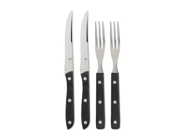 Gense Couverts barbecue Old Farmer noir set de 4 pièces