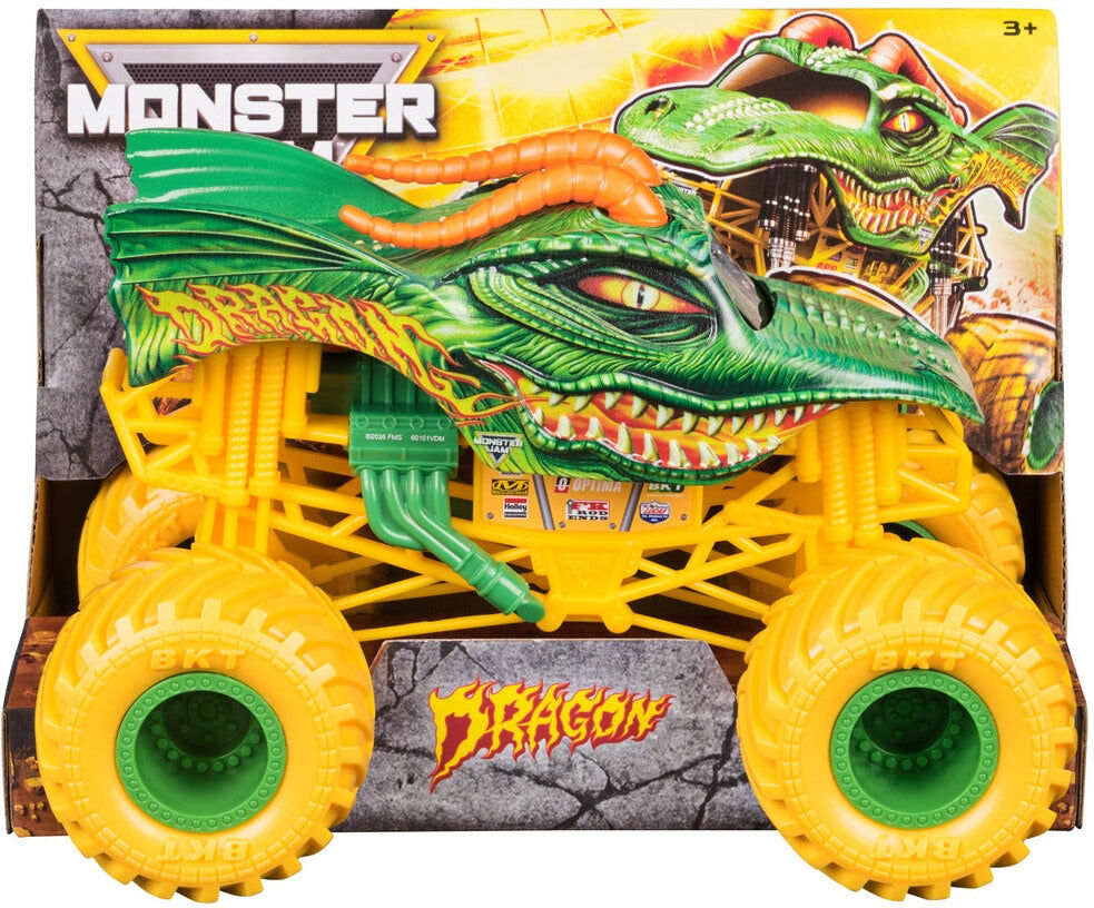Spin Master Monster Jam Dragon 1:24 Die-Cast Monster Truck - Official Monster Jam Collectible - 1:24 Scale - Green