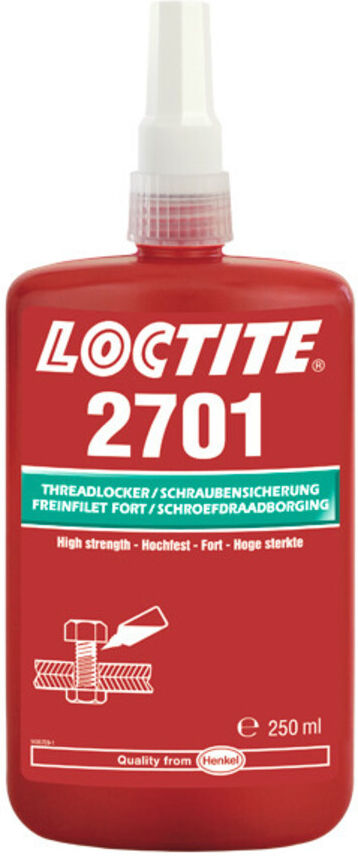 Loctite Typ 2701 Schraubensicherung hochfest besonders für verchromte Flächen 250ml (LOCTITE 2701)
