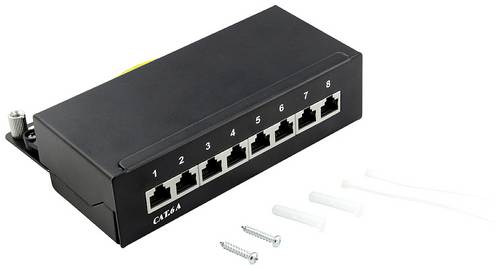 LogiLink NP0018B 8 Port Patch-Panel CAT 6a 1 HE