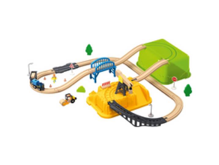 LUPILU® Set de train en bois, 42 pièces