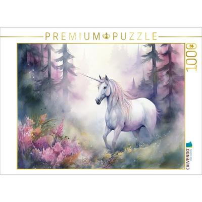 CALVENDO Puzzle Frühlingserwachen im Einhornwald | 1000 Teile Lege-Größe 64x48cm Foto-Puzzle für glückliche Stunden