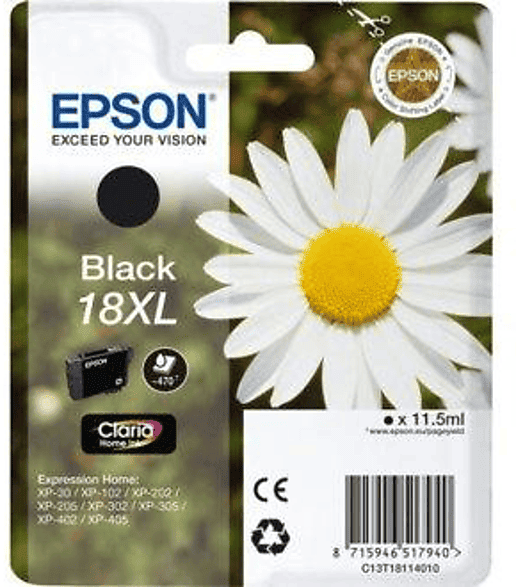 Cartucho de tinta - Epson 18XL, negro