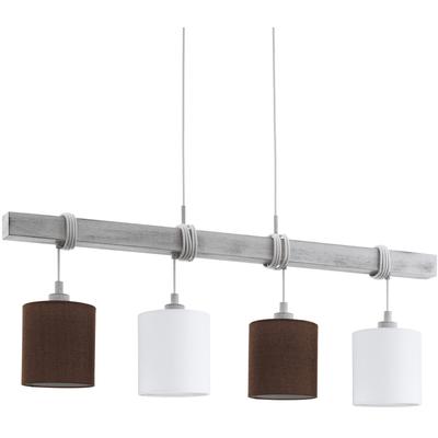 EGLO Pendelleuchte "TOWNSHEND 2", braun (weiß, braun), 4, Leuchten, Hängeleuchte, Hängelampe, Pendelleuchte
