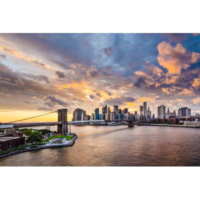 Fototapete PAPERMOON "Brooklyn Bridge", bunt, B:3,5m L:2,6m, Vlies, Tapeten