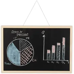 Relaxdays 2 x Kreidetafel mit Holzrahmen 40x60 cm Hellbraun,Schwarz