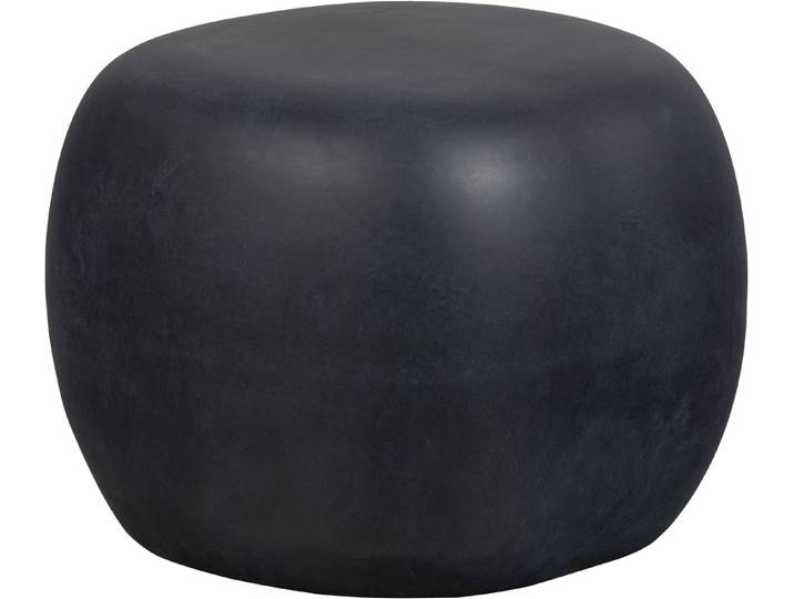 WOOOD Beistelltisch Pebble Fiberclay in Betonoptik mit organischer Rundung, Tragkraft 90 kg, Glasfaser-Ton-Gemisch, offene Materialstruktur