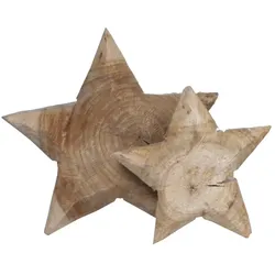 Holz Stern Pappel  H: 40 cm