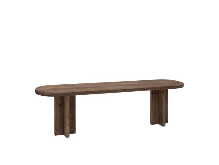 Banc en bois de sapin marron 140x45cm