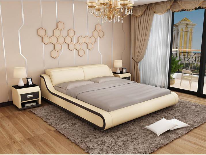 JVmoebel, Wasserbett Hotel Doppelbett LB8835 Lederpolsterbett in modernem Design, (Wasserbett LB8835), Made in Europa