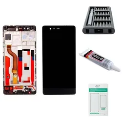 Kaputt.de Huawei P9 Display schwarz (mit Rahmen) - Premium-Set (Display, Huawei P9), Mobilgerät Ersatzteile, Schwarz