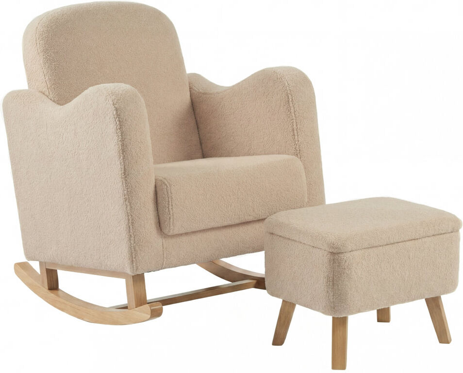 Brambly Cottage Rocking Glider OAT TED 87cm H X 70cm W X 89cm D
