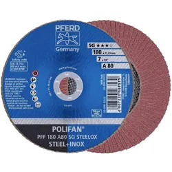 Pferd, Schleifmittel, Grinding wheel PFF 180 A SG STEELOX 80 (80)