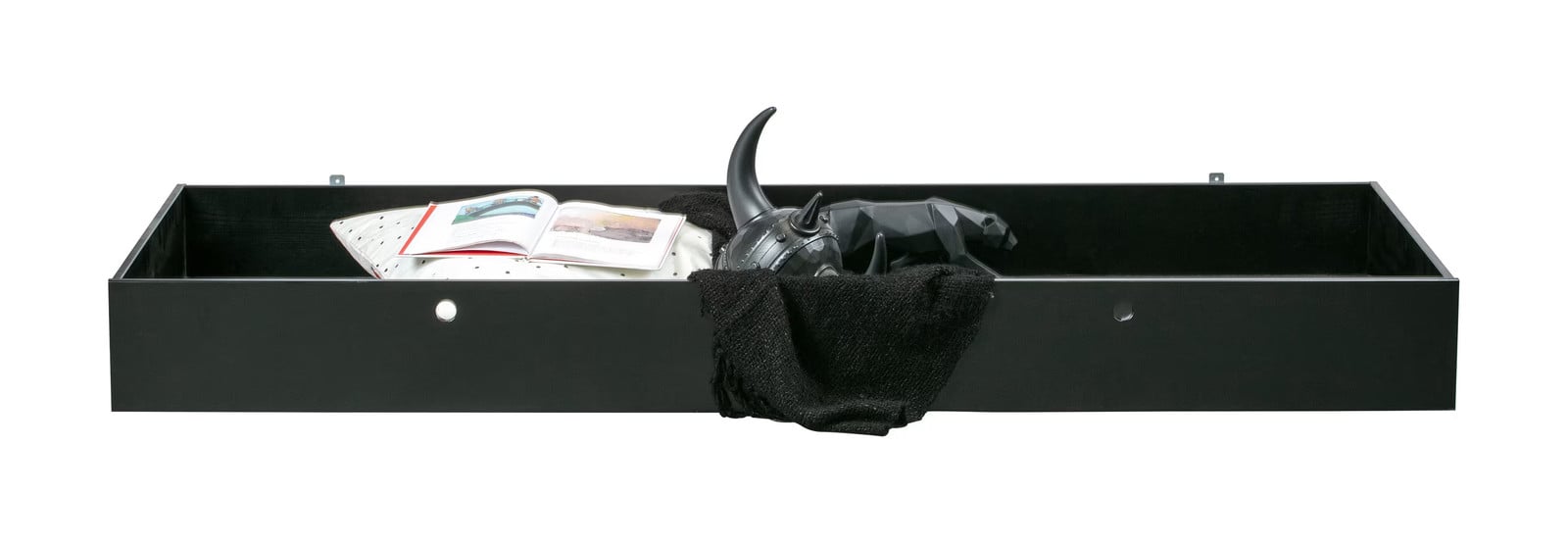 WOOOD Bedlade Joep Zwart van Massief Naaldhout B: 197 cm, D: 20 cm, H: 82 cm