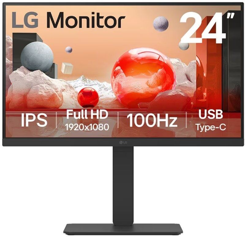 Monitor Profesional LG 24BA650-B 23.8'/ Full HD/ Multimedia/ Negro