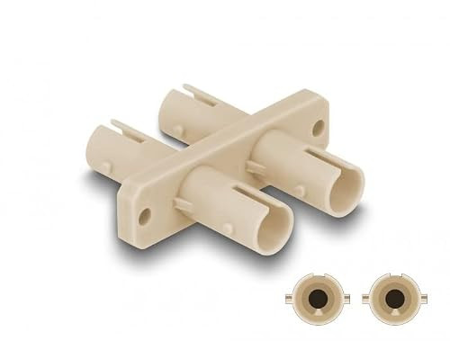 DeLOCK 87935 vezeloptiek koppeling ST Duplex, mannelijk naar mannelijk, beige