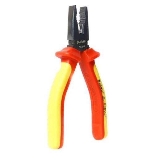 Prokits Pro'sKit PM-912 Isolierte Kombizange - VDE 1000 V - 175 mm - AISI 6150-Stahl (175 mm) (PM-912)