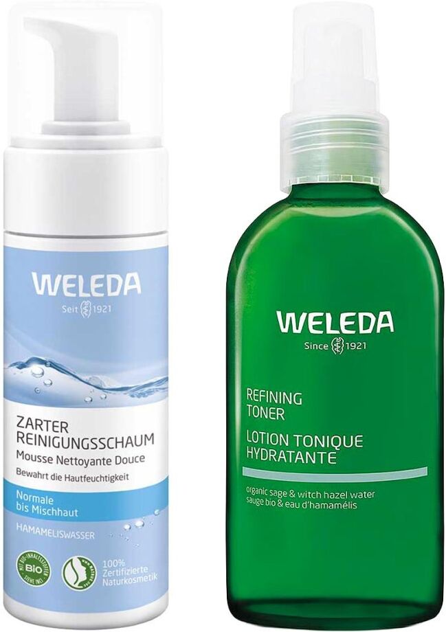 Weleda Zarter Reinigungsschaum & Refining Hydra Toner 1Set