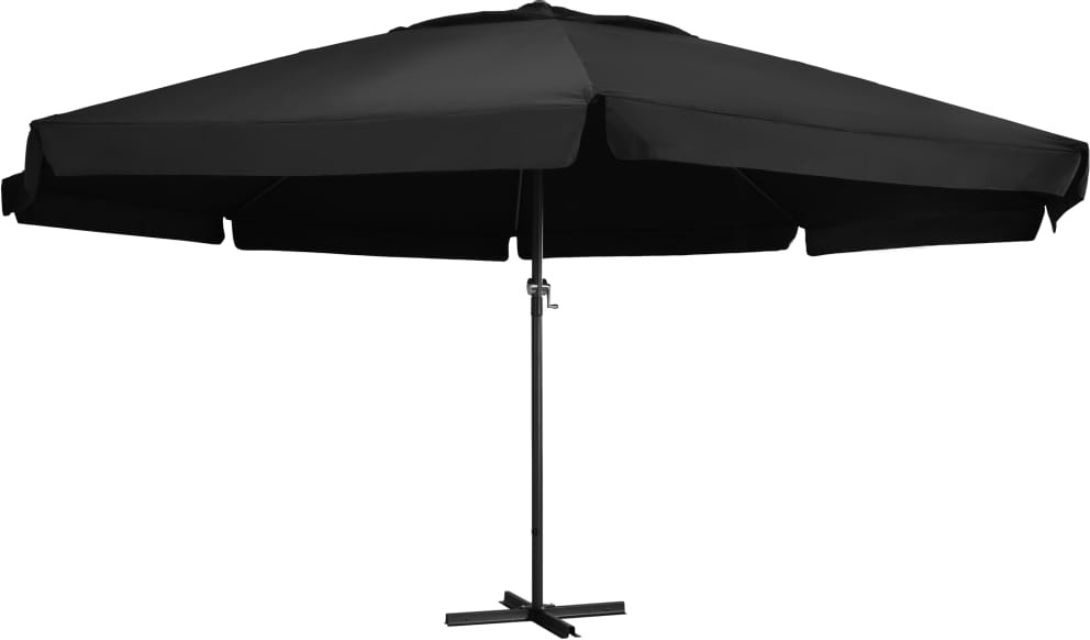 Sonnenschirm mit Aluminium-Mast 500 cm Schwarz