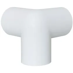 PROREGAL Prallschutz aus Polyurethanschaum | Für Außenecken Kreisförmig, Dreischenkelig, Selbstklebend | HxBxT 4,5x4,5x4,5cm | Weiß