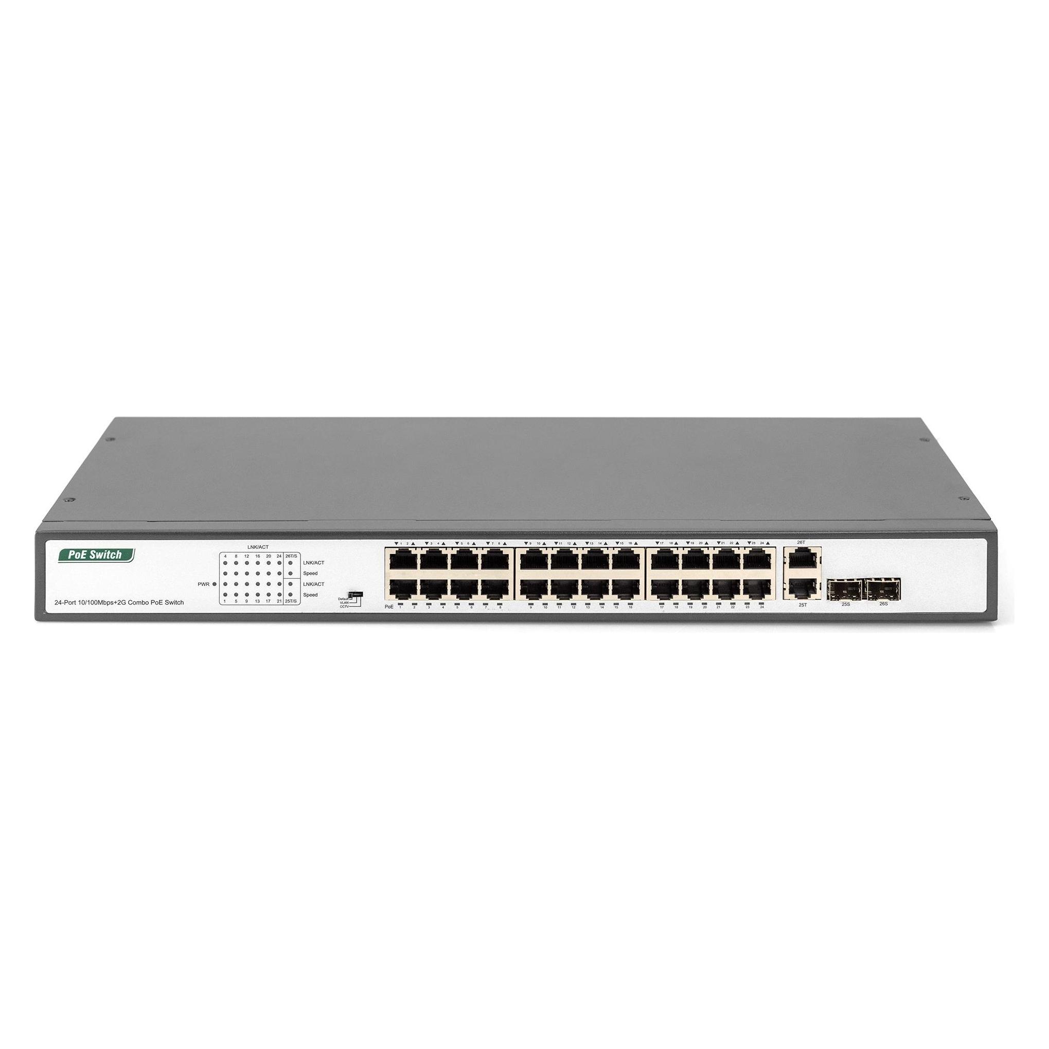 Digitus 24-Port Fast Ethernet PoE Switch (26 Ports) (DN-95343)