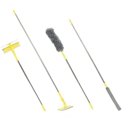 InnovaGoods Reinigungsset 4-in-1, Reinigungsutensil, Gelb, Grau