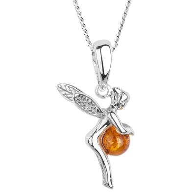 Kette mit Anhänger OSTSEE-SCHMUCK "Ostsee-Schmuck Kette mit Anhänger Elfe Kette mit Anhänger Elfe" Gr. 42, silber, Halsketten, Damen, 42cm, Silber 925 (Sterlingsilber), L: 42