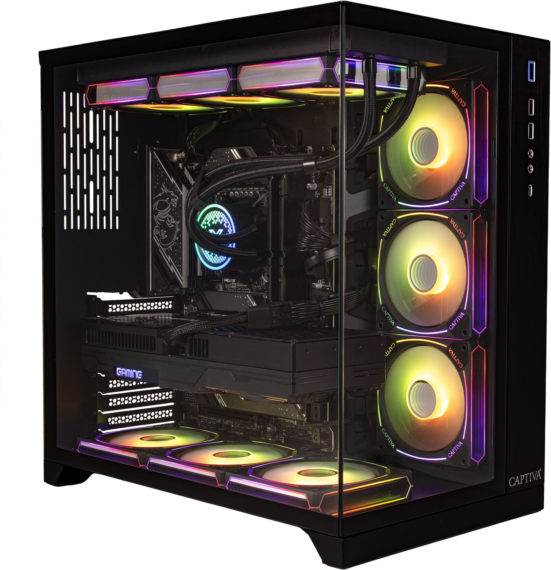 CAPTIVA Gaming-PC "Advanced Gaming I93-153", schwarz, ohne Betriebssystem, GeForce RTX™ 5060 Ti, 16 GB RAM 1.000 GB SSD, Desktop-PCs, Gaming-PC