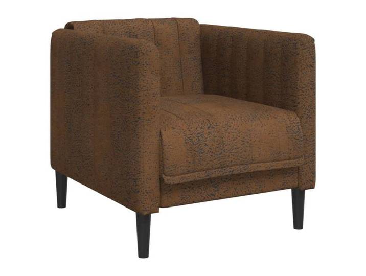 CHIC Chaise-Canapé - Fauteuil avec accoudoirs marron similicuir daim - 69x76 5x74 5 cm 637737 S11