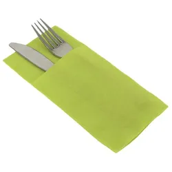 MONOUSO - Besteckservietten Airlaid 40x40cm Pistaziengrün (480 Stück)