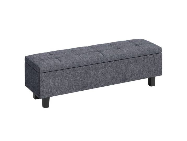 Banc de rangement - Banc coffre - Banc de rangement chambre - Dimensions 138 x 40 x 45 cm - Gris foncé - Charge maximale 220 kg