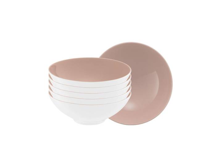 Seltmann Weiden Dessertschalen Life Fashion Posh Rose ø 14,6 cm 6er Set, Rosa, Keramik, Rund, Geschirr, Schalen & Schüsseln, Dessertschalen