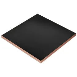 BIG Möbel GmbH Gastro Tischplatte | Dunkle Holzoptik | 50x50 cm | Rosé Gold