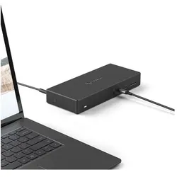 Alogic DockingStation USB-C Dreifachanzeige (USB-A, USB-C, 3 Ports), Dockingstation + USB Hub, Schwarz