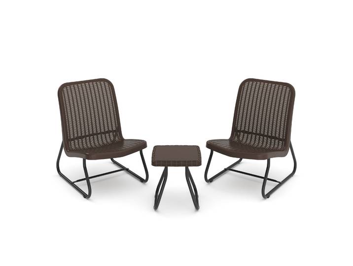 Gartenmöbel Set Rattan MERIVA braun