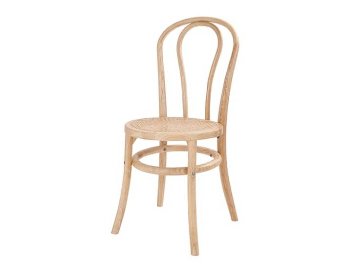 BUTLERS Kaffeehausstuhl 40x49x90 cm Ulmenholz - WIENER MELANGE Farbe Braun - Esszimmerstuhl für Küchentische - Bistrostuhl für Balkone - Rattanstuhl mit Wiener Geflecht