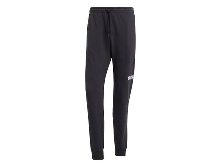 Adidas Men's Essentials LINEAR French Terry Pant, Black/White, M