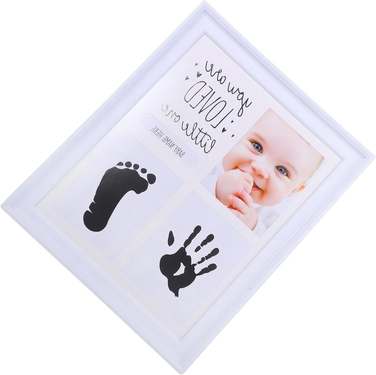 Baby Groei Fotolijst Wit - Herinneringslijst voor Babycadeau en Babykamer Decoratie - 27,5 x 23 cm
