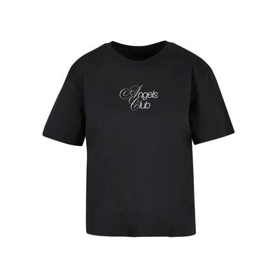 T-Shirt MISS TEE "Miss Tee Angels Club Tee", Damen, Gr. 3XL, schwarz, 100% Baumwolle, bedruckt, oversize, Rundhals, Shirts T-Shirt