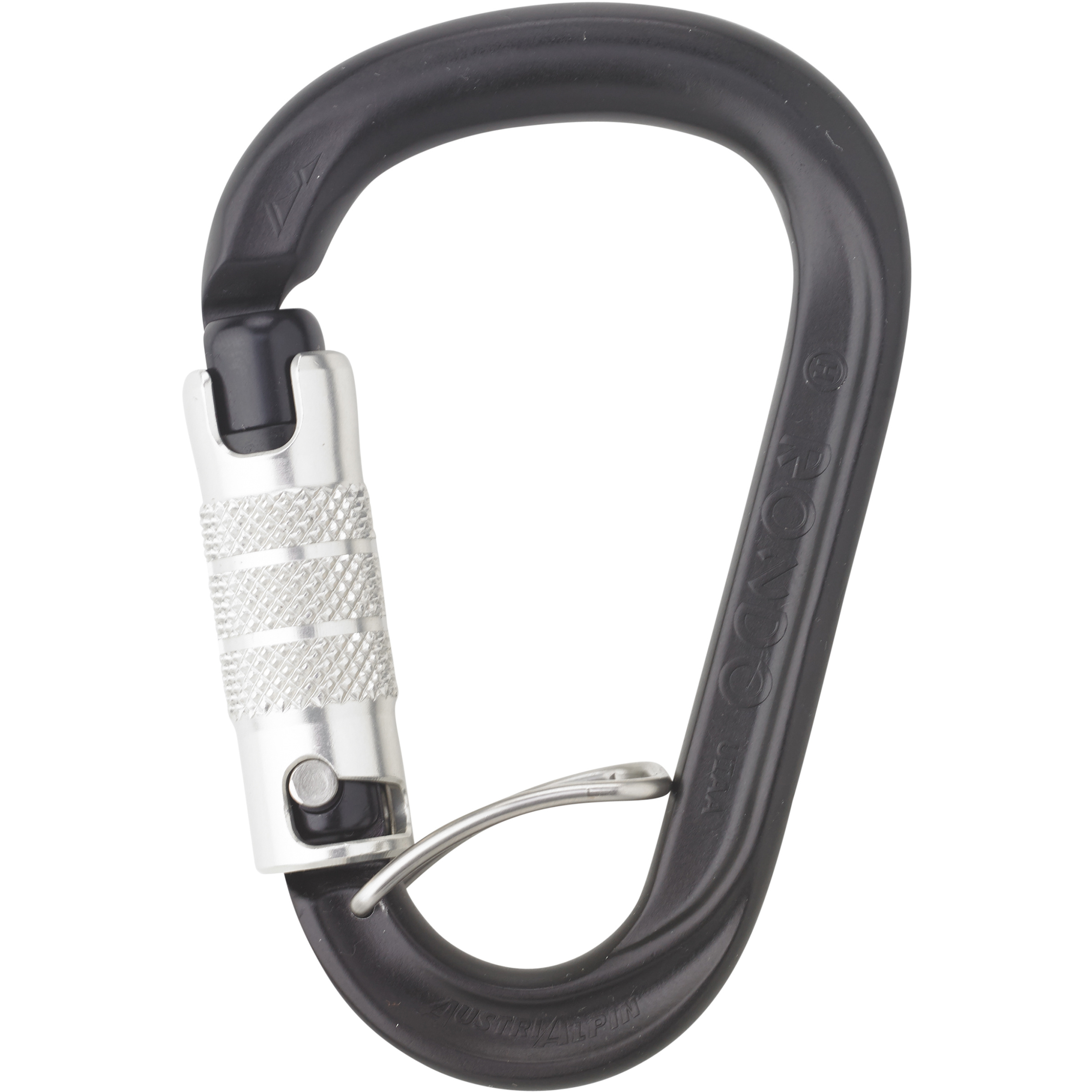 Austrialpin HMS Rondo 3-Way Selfie Karabiner Karabiner schwarz Alpinklettern | Sportklettern