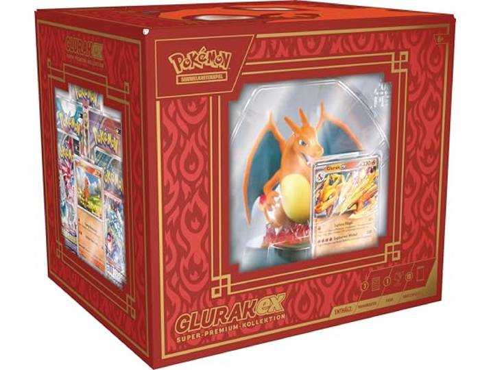 Pokémon-Sammelkartenspiel: Glurak-Ex Super Premium Kollektion