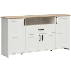 SIDEBOARD Aksel Weiß und Holz
