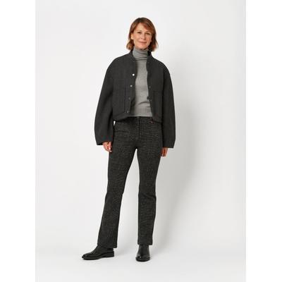 Bootcuthose RELAXED "Meine beste Freundin", Damen, Gr. 36, Normalgrößen, anthrazit 088, Jersey, , Feminin, slim fit normal, Hosen, mit Glencheck