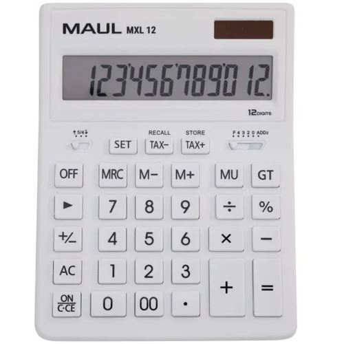 Maul Tischrechner MXL 12, 12 Stellen, Tax, wei?