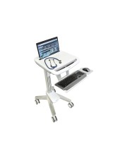 Ergotron EMR Laptop Cart Wagen für Notebook/Tastatur/Maus/Barcode-Scanner Kunststoff Aluminium verzinker Stahl Grau weiß Polished Aluminum Bildschirmgröße: bis zu 43,9 cm 17,3" EMR-Laptopwagen (SV41-6100-0)